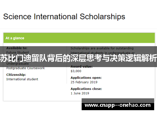 苏比门迪留队背后的深层思考与决策逻辑解析